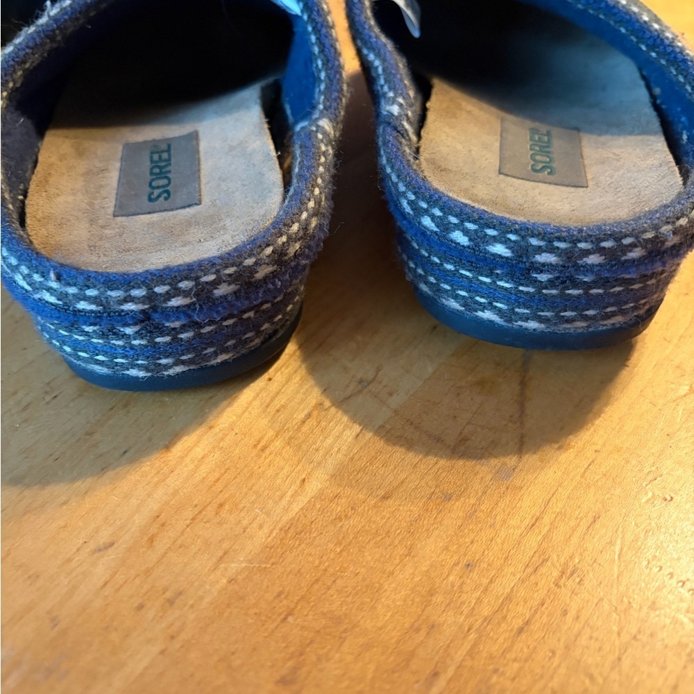 Sorel Royal Blue Fleece Slip-On Clogs/slippers women’s size 7 - Picture 7 of 9